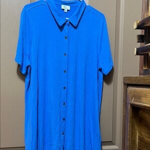 Men's Blue Button-Up Shirt